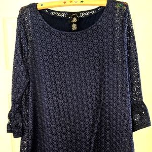 ALFANI Camisole Navy Blue Tunic Size L